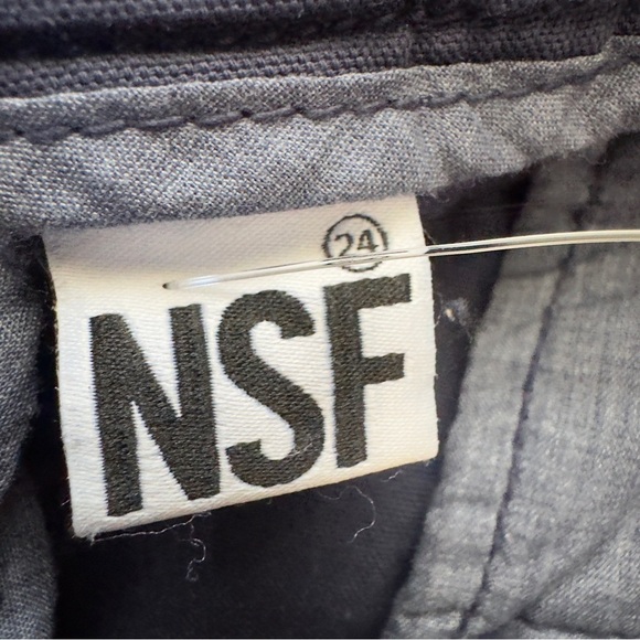 NSF Tuxedo stripe pants in blue cotton Size: 24 New With Tags - Picture 6 of 6